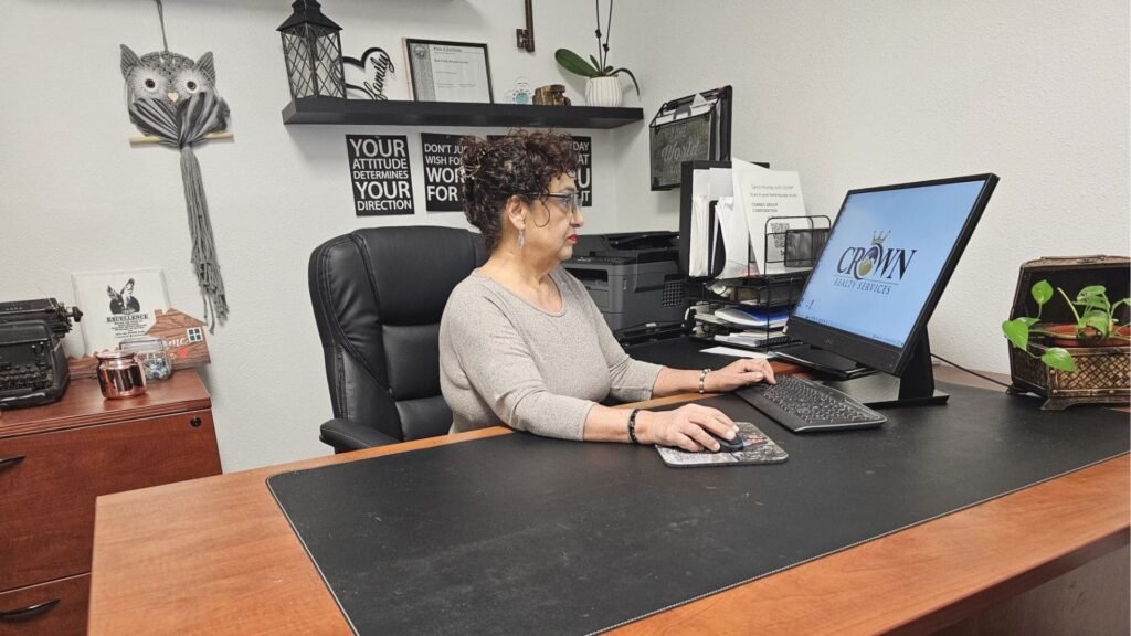 Sally from Crown Realty Services providing expert financial guidance and mortgage tools for home buyers in High Deser